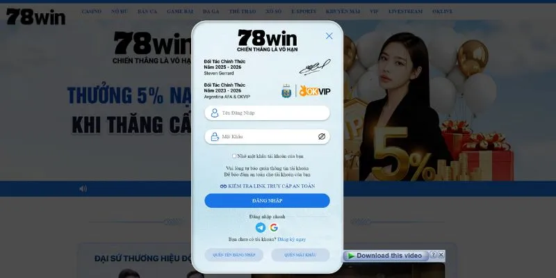 Cách thức đăng nhập 78WIN trên máy tính và điện thoại
